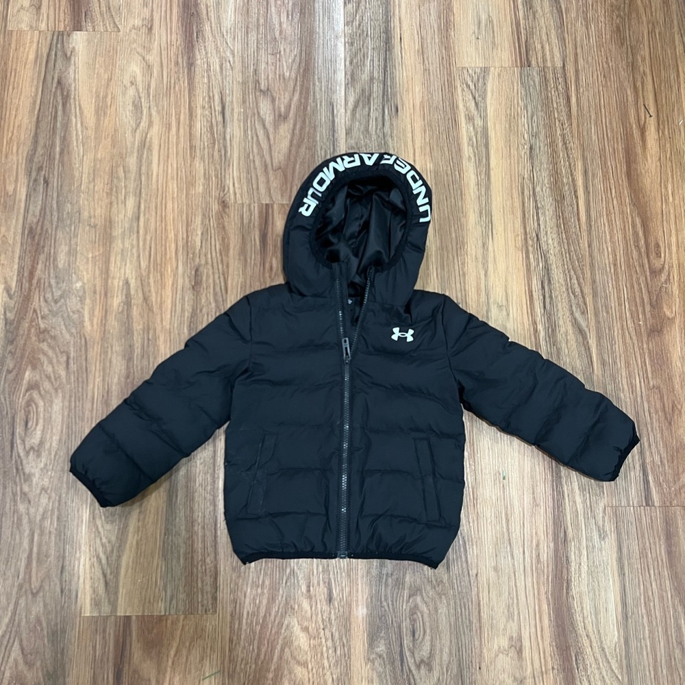 Under Armour 3T Black Kids Puffer Winter Coat Jacket